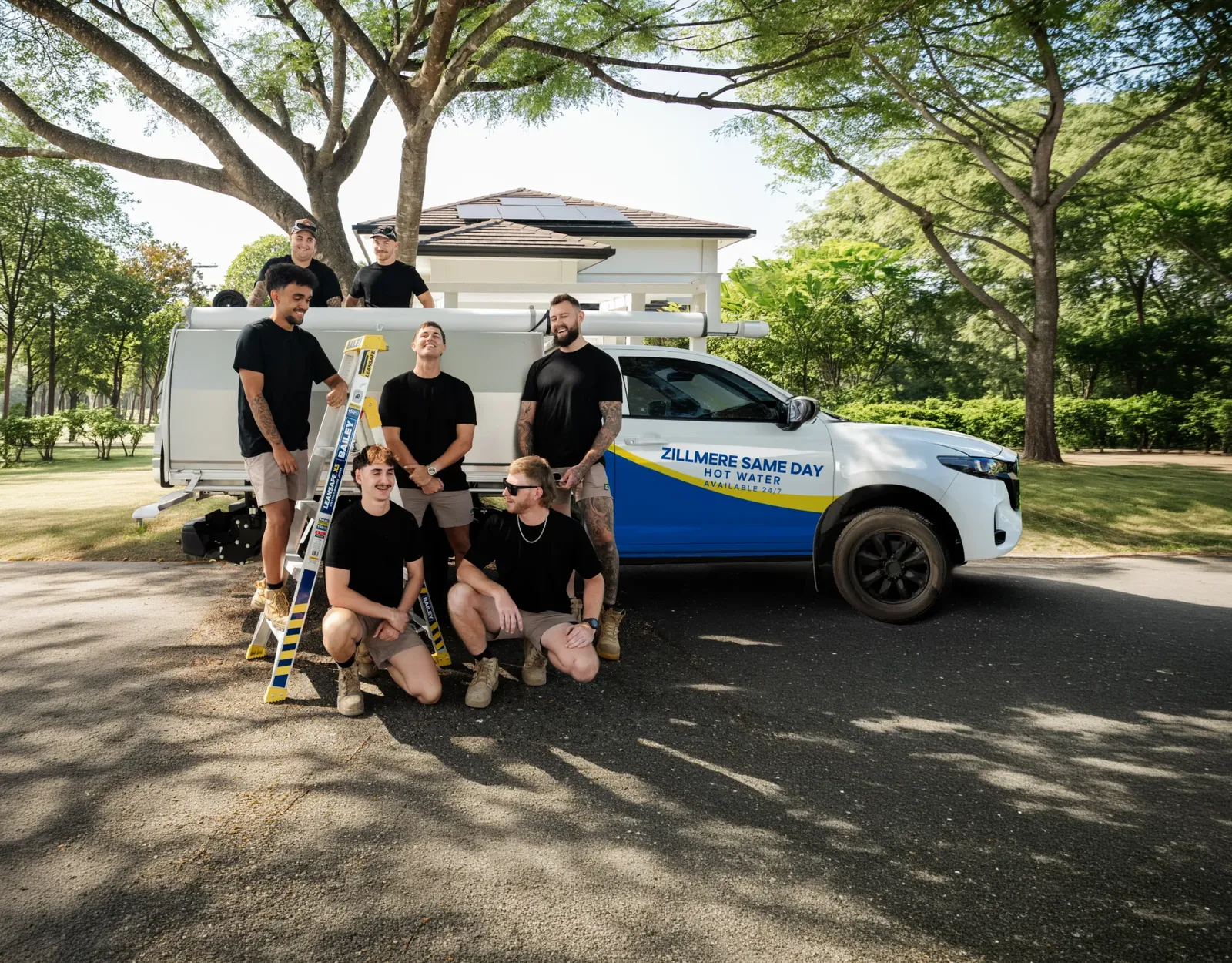 Zillmere Same Day Hot Water team and ute